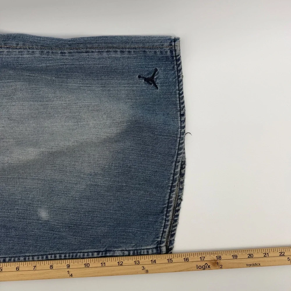 Jordan VTG Denim Shorts Mens 44 Blue Baggy Y2K Jumpman 23 Embroidered‎ Jorts